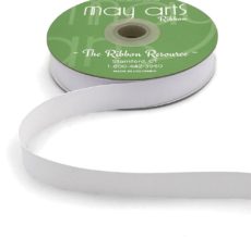 white grosgrain ribbon