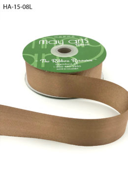 taupe brwon double face satin ribbon
