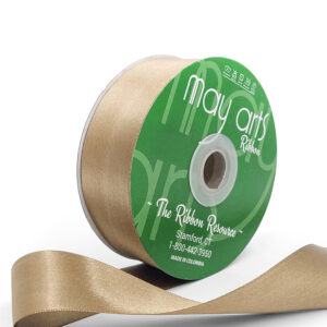 ~1.5 Inch(36MM) Luster Double Faced Satin Ribbon with Woven Edge - HA-15-08L TAUPE LUSTER