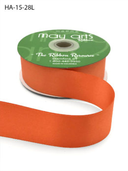 orange double face satin ribbon