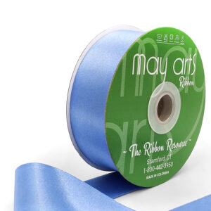 ~1.5 Inch(36MM) Luster Double Faced Satin Ribbon with Woven Edge - HA-15-83L DUSTY BLUE LUSTER