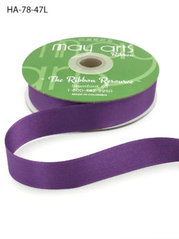 violet purple double face satin ribbon