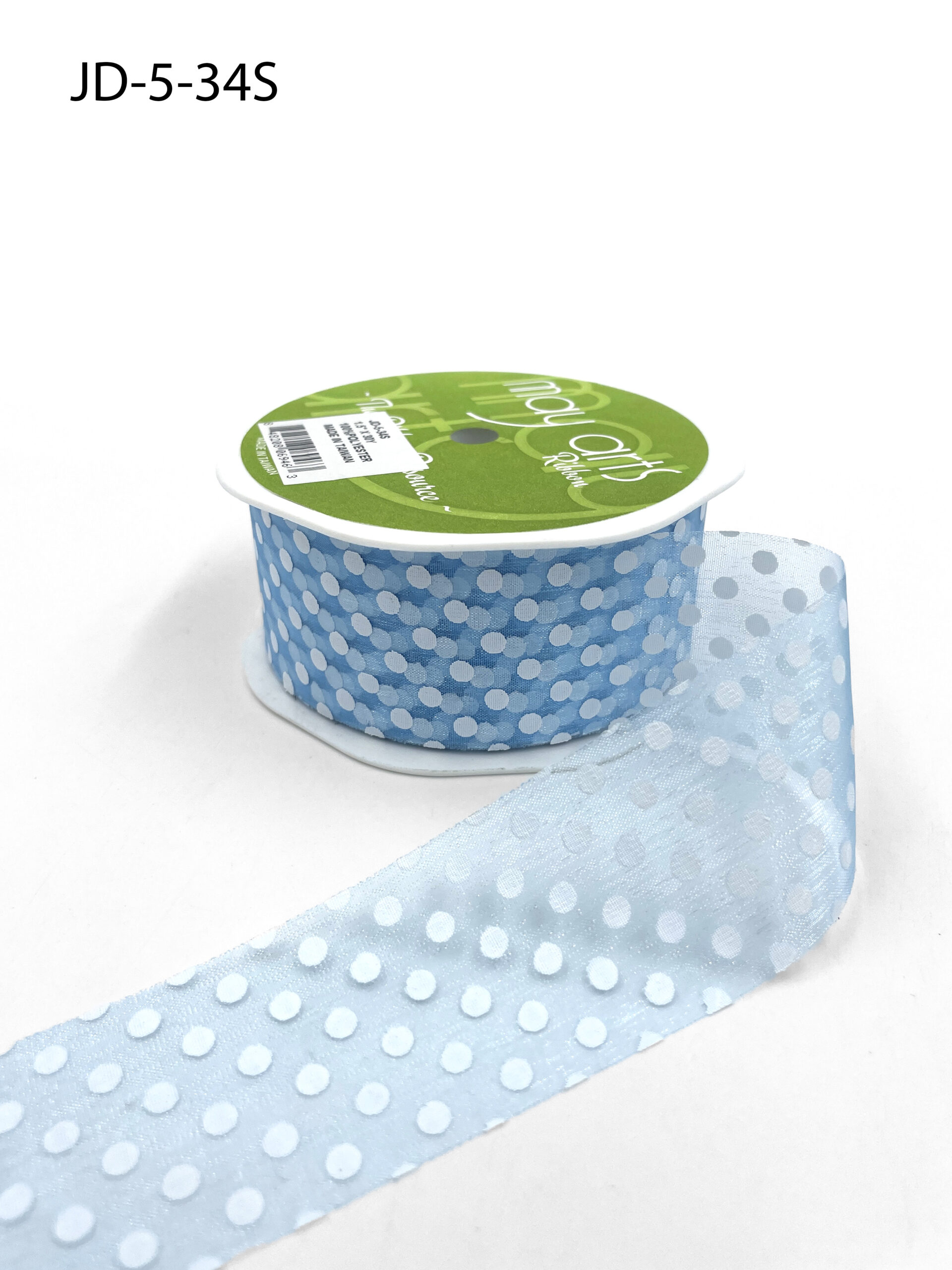 Polka Dot Printed Organza Ribbon - 1.5 Online Ribbon - May Arts Ribbon