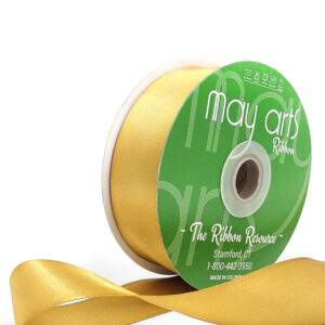 ~1.5 Inch(36MM) Luster Double Faced Satin Ribbon with Woven Edge - HA-15-46L PARROT GREEN LUSTER