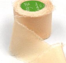 Champagne Silk Chiffon Frayed Edge Ribbons