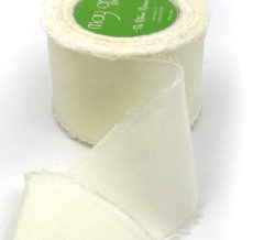 White Silk Chiffon Frayed Edge RIbbon