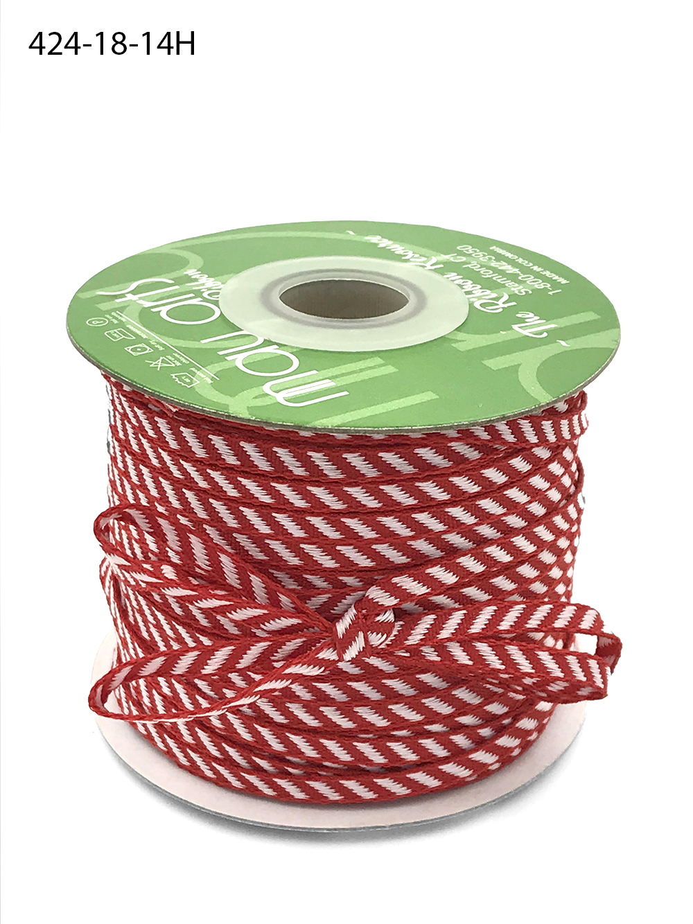 2.5 Check and Diagonal Stripe Royal Ribbon: Red (10 Yards) RGA128927