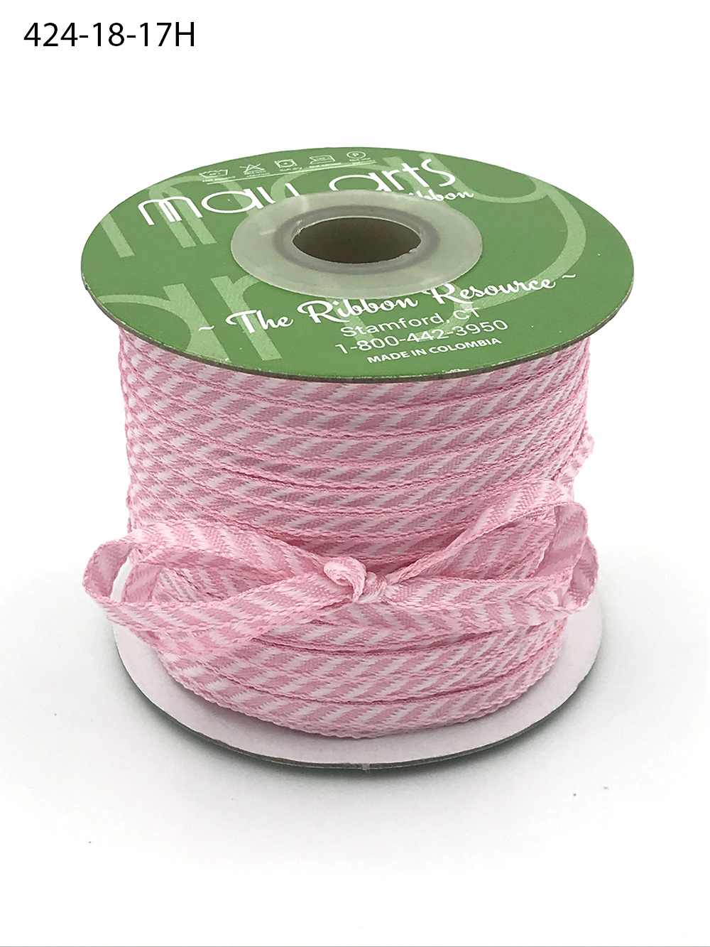 1.5 Diagonal Stripe Ribbon: Pink/Lime/Red/White - 10yd – The Wreath Shop