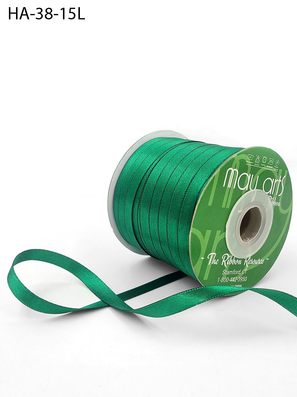 QIANF 3/8 inch Wide Double Face Satin Ribbon No Fading Woven Ribbon - 25 Yard (593-Dark Green)