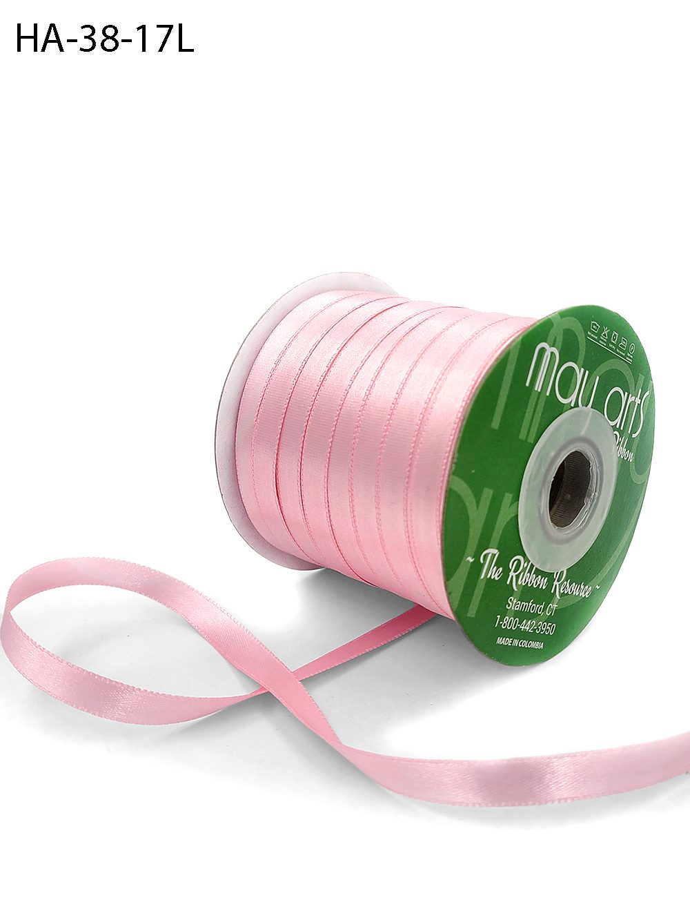 7/8 Pink Satin Ribbon 100 Yards per Roll 