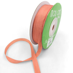 100% Hand-Dyed 1/4 Inch Silk Ribbon with Woven Edge - SK-4-13 TERRA COTTA