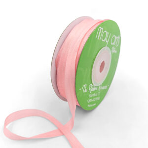 100% Hand-Dyed 1/4 Inch Silk Ribbon with Woven Edge - SK-4-19 - ROSE QUARTZ