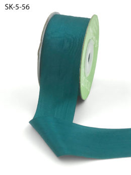 Shaded Spruce Dark Teal Hand Dyed Silk Ribbon