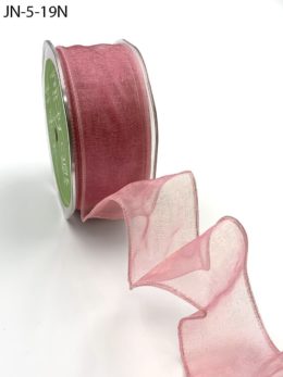 mauve organza wired ribbon