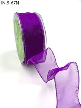 violet organza wired ribbon
