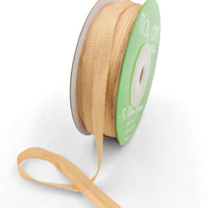 100% Hand-Dyed 1/4 Inch Silk Ribbon with Woven Edge - SK-4-06 HAZELNUT