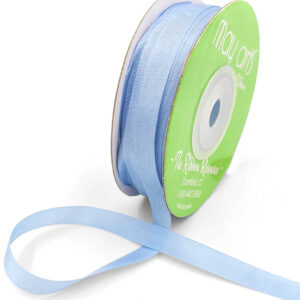 100% Hand-Dyed 1/4 Inch Silk Ribbon with Woven Edge - SK-4-54 CERULEAN