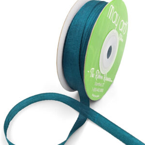 100% Hand-Dyed 1/4 Inch Silk Ribbon with Woven Edge - SK-4-56 SHADED SPRUCE