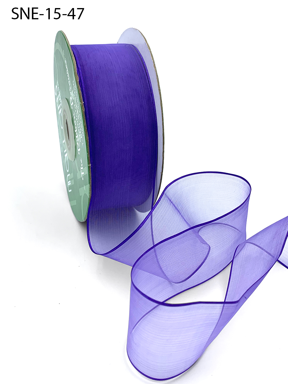 Wire Edge Floral Ribbon Sheer lavender 1.5 inches wide – Craft Supply House