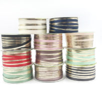 gold foil satin ribbons