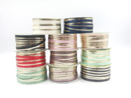 gold foil satin ribbons