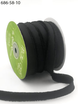 black fuzzy grosgrain ribbon