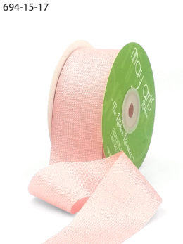 light pink metallic tweed ribbon