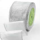 Products silver metallic organza wired ribbon