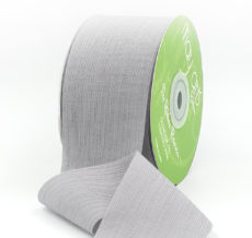 gray crinkle chiffon wedding ribbon