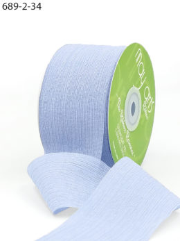 light blue crinkle chiffon wedding ribbon