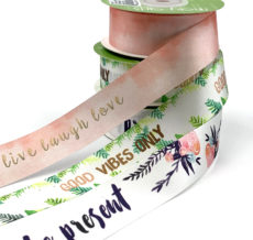 inspiration printed satin ribbon