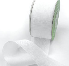 white iridescent organza ribbons