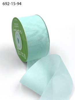 robin's egg blue iridescent organza ribbon