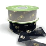 Products hazy gold polka dot chiffon ribbons