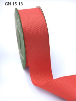 1.5 Inch Light-Weight Flat Grosgrain Ribbon with Woven Edge - GN-15-13 CORAL