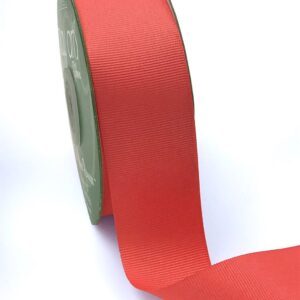1.5 Inch Light-Weight Flat Grosgrain Ribbon with Woven Edge - GN-15-13 CORAL