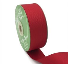 1.5 Inch Light-Weight Flat Grosgrain Ribbon with Woven Edge - GN-15-14 RED
