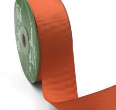 1.5 Inch Light-Weight Flat Grosgrain Ribbon with Woven Edge - GN-15-28 Orange