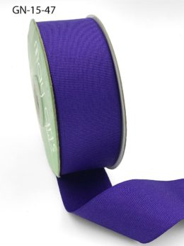 1.5 Inch Light-Weight Flat Grosgrain Ribbon with Woven Edge - GN-15-47 PURPLE