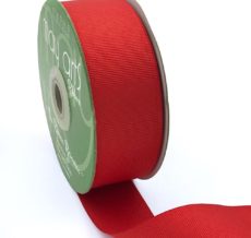 1.5 Inch Light-Weight Flat Grosgrain Ribbon with Woven Edge - GN-15-54 BRIGHT RED