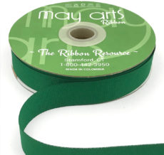 green grosgrain ribbon