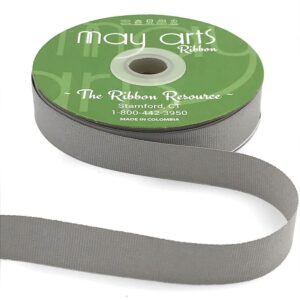 ~3/4 Inch Light-Weight Flat Grosgrain Ribbon with Woven Edge - GN-34-31 Silver