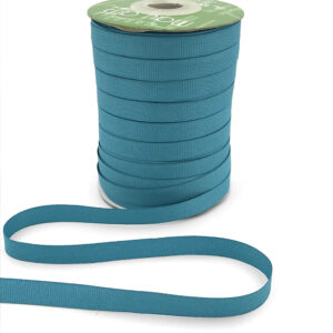 ~3/8 Inch Light-Weight Flat Grosgrain Ribbon with Woven Edge - GN-38-04 Teal