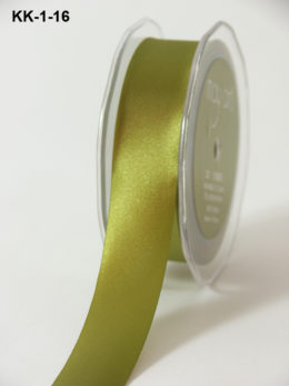 1 Inch Single Faced Satin Cut on the Bias Ribbon with Cut Edge - KK16 - OLIVE