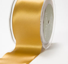 3 Inch Single Faced Satin Cut on the Bias Ribbon with Cut Edge - KK30 - GOLD