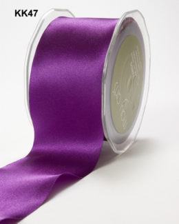 3 Inch Single Faced Satin Cut on the Bias Ribbon with Cut Edge - KK47 - VIOLET