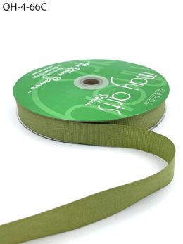 3/4 Inch Classic Grosgrain Ribbon with Woven Edge - QH-4-66C SAGE