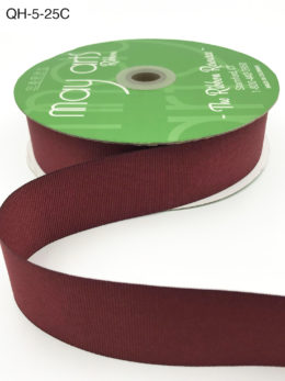 1.5 Inch Classic Grosgrain Ribbon with Woven Edge - QH-5-25C BURGUNDY 54yds $10