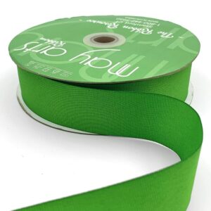 1.5 Inch Classic Grosgrain Ribbon with Woven Edge - QH-5-46C PARROT GREEN 54yds $10