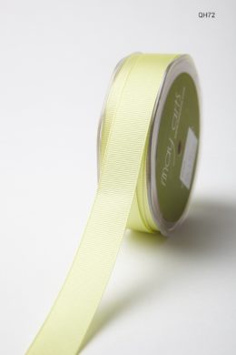 3/4 Inch Classic Grosgrain Ribbon with Woven Edge - QH-4-72 LEMON